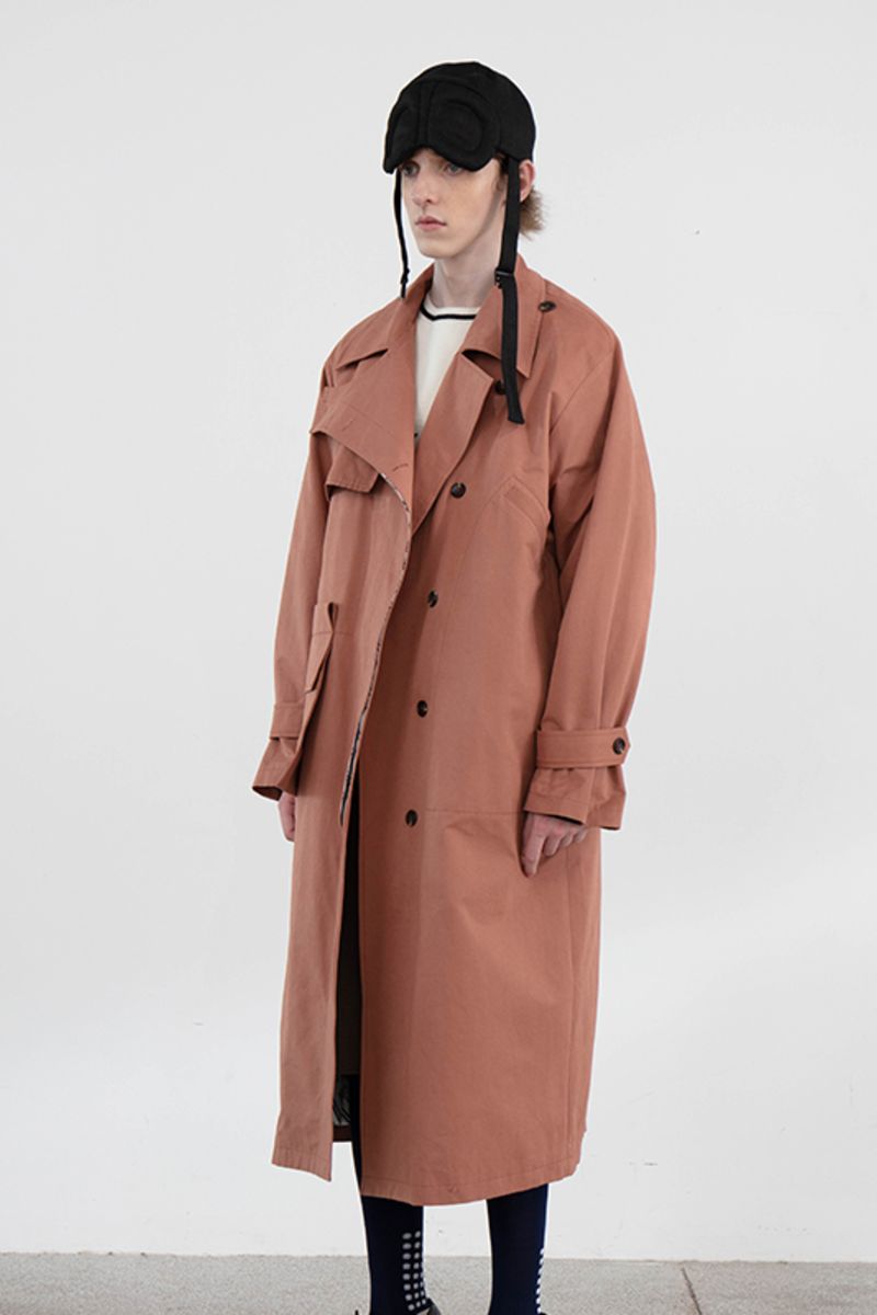 Mix7 Oblique Long Coat