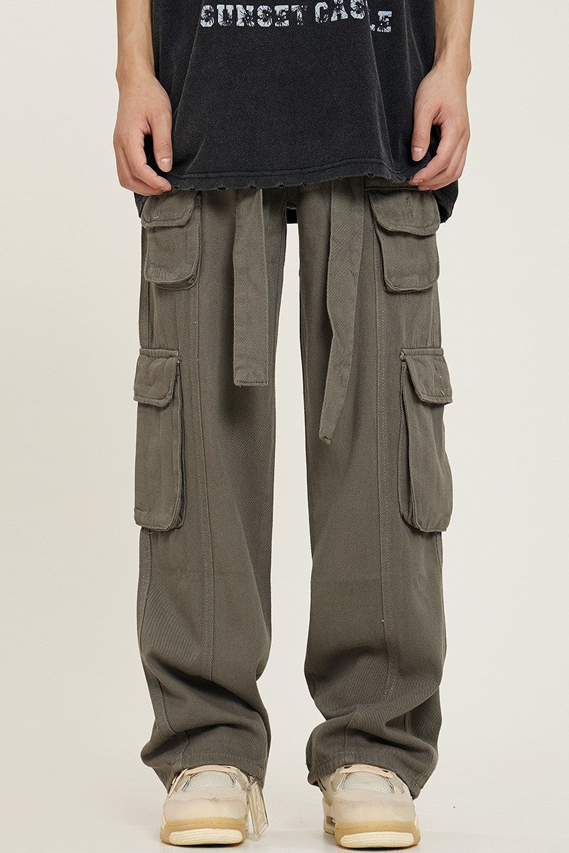 Multi Pocket Straight Trousers