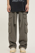Multi Pocket Straight Trousers