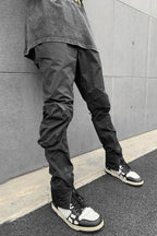CZ Zipper Flared Pocket Trousers