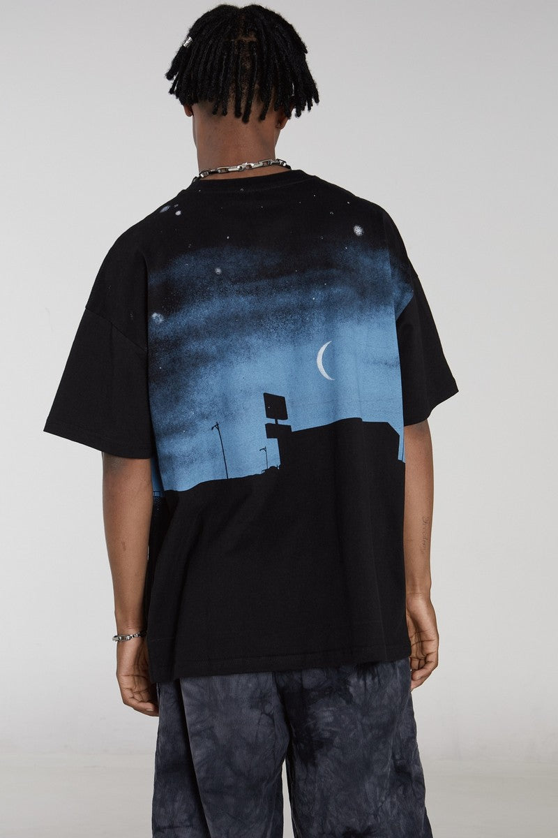 STEEPC Gas Station Night Print Tee