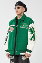 F2CE Embroidered Wool Varsity Jacket