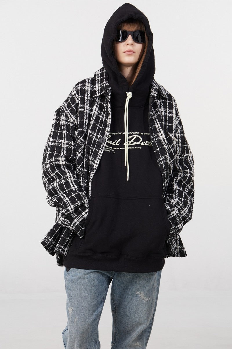 STEEPC Embroidered Logo Plaid Jacket