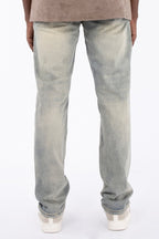 CZ Straight Ripped Jeans