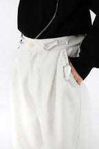 Buckle Straight Loose Trousers