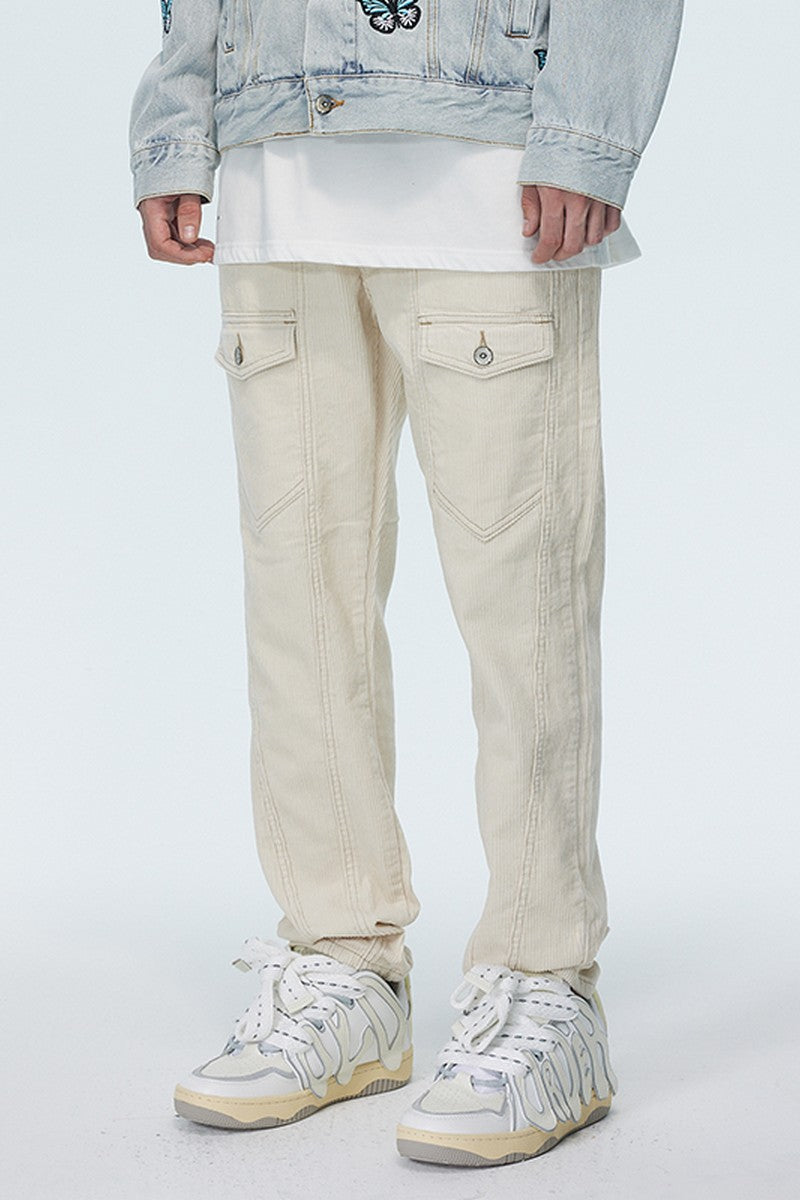 Old Order Corduroy Washed Front Pockets Trousers