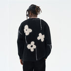 Handpainted Flowers Knitted Cardigan
