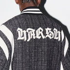 H/C Embroidered Leather Gothic Logo Flannel Jacket
