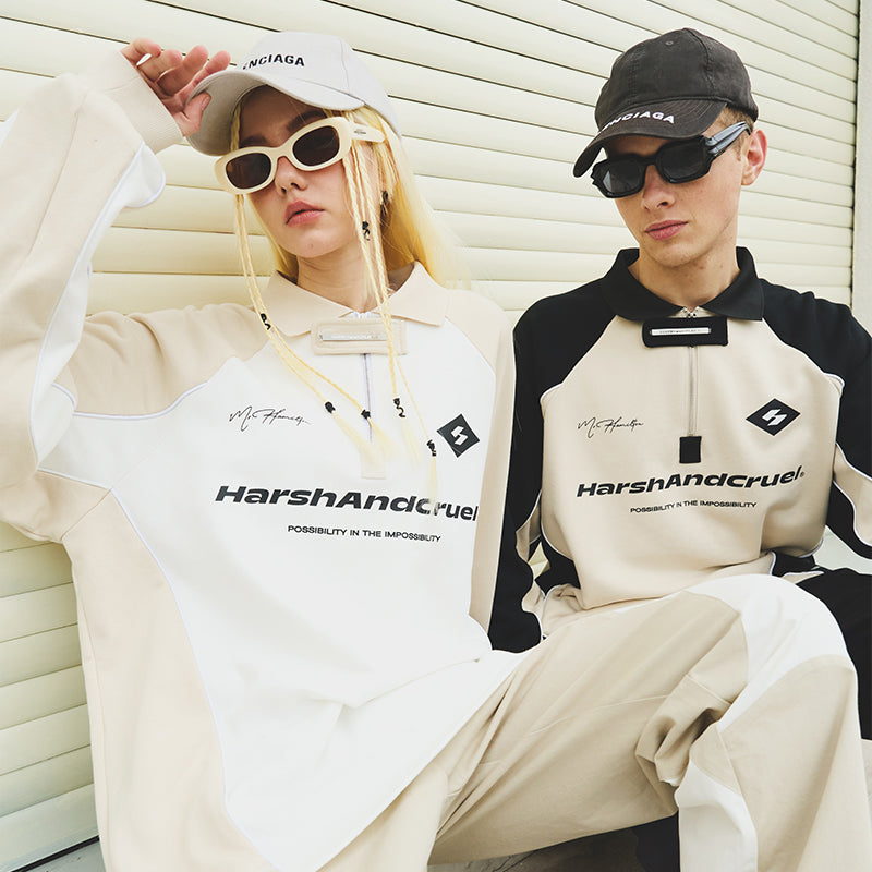 Retro Zipper Polo Shirt