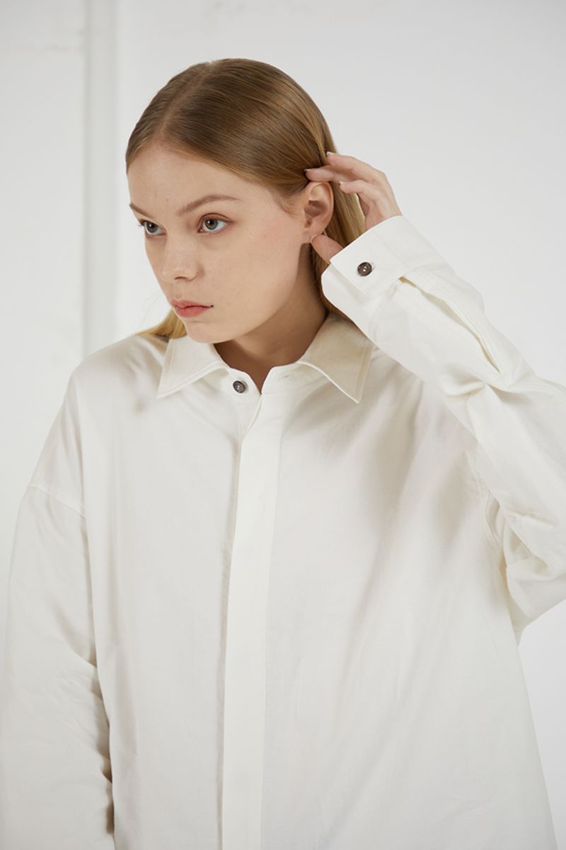 THINGY Basic White L/S Shirt