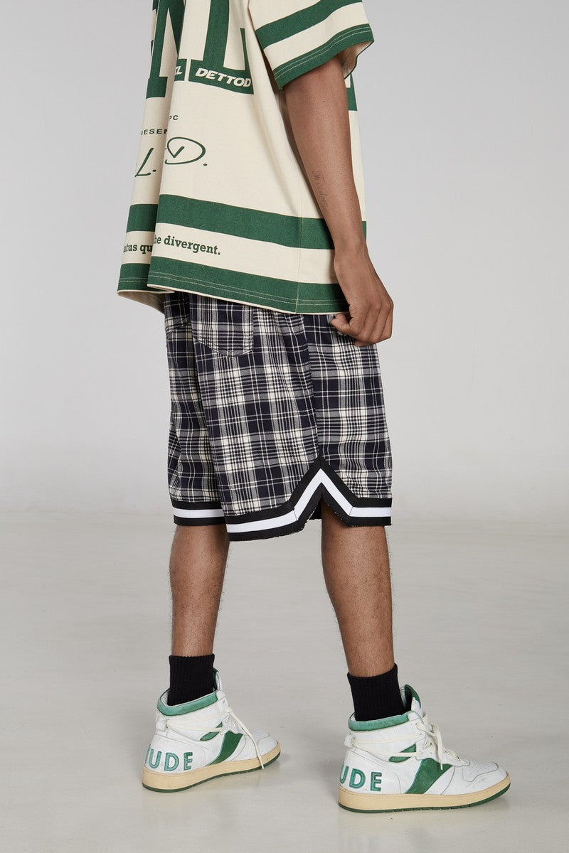 STEEPC Checkered Drawstrings Shorts