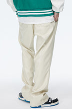 OO PU Leather Flared Trousers