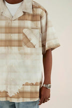 Empty Reference Faded Plaid Cuban Shirt