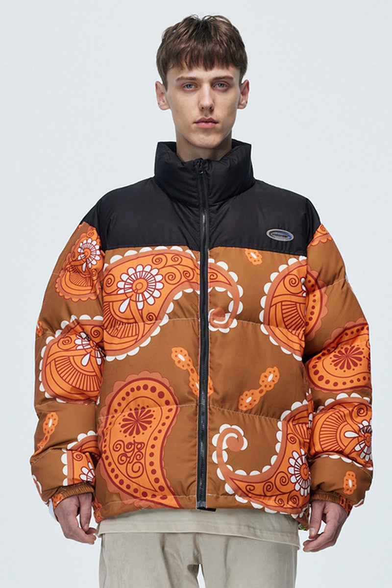 OO Cashew Print Down Jacket