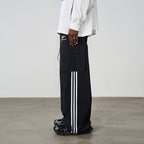 Striped Loose Cargo Trousers