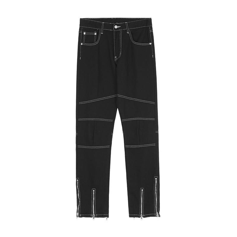 CZ Contrast Stitch Flared Trousers