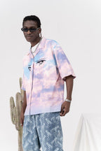 CZ Clouds Printed Cuban Shirt