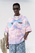 CZ Clouds Printed Cuban Shirt