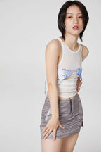 CZ Short Gray Skirt
