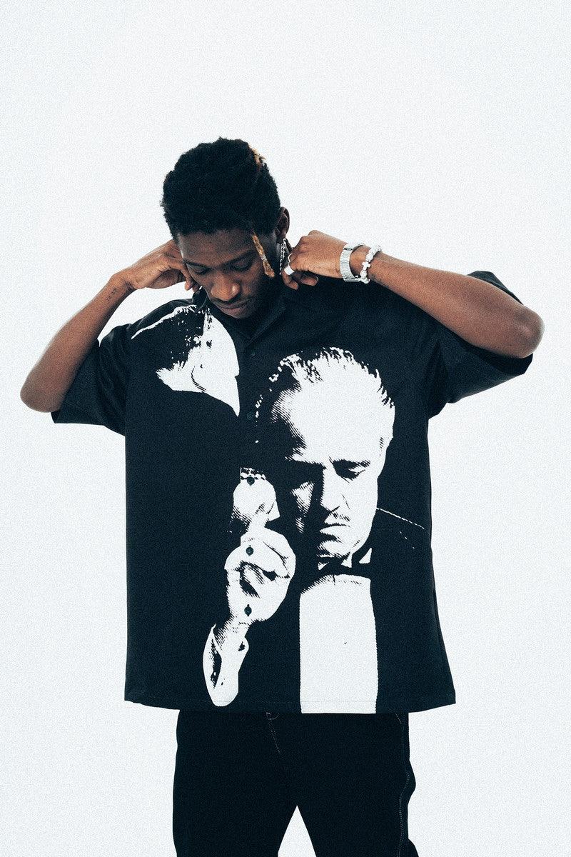 Antidote Godfather Print Cuban Shirt