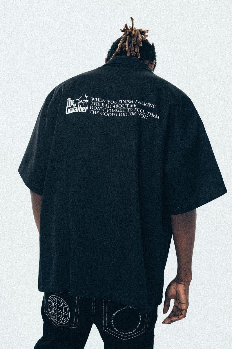 Antidote Godfather Print Cuban Shirt