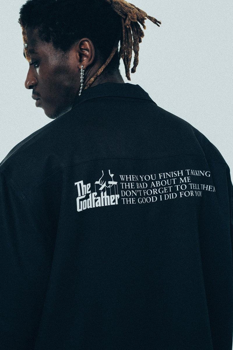 Antidote Godfather Print Cuban Shirt