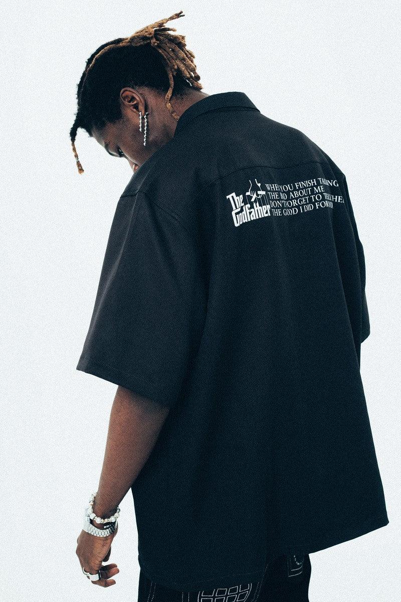 Antidote Godfather Print Cuban Shirt