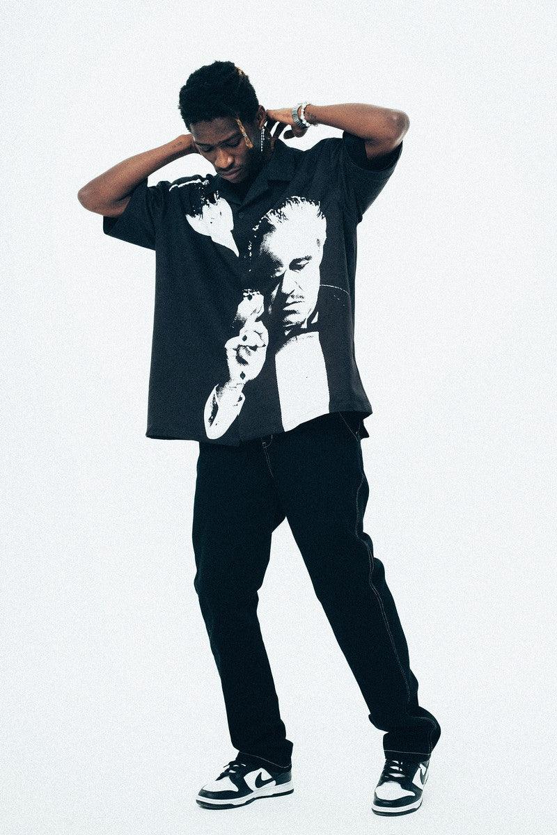 Antidote Godfather Print Cuban Shirt