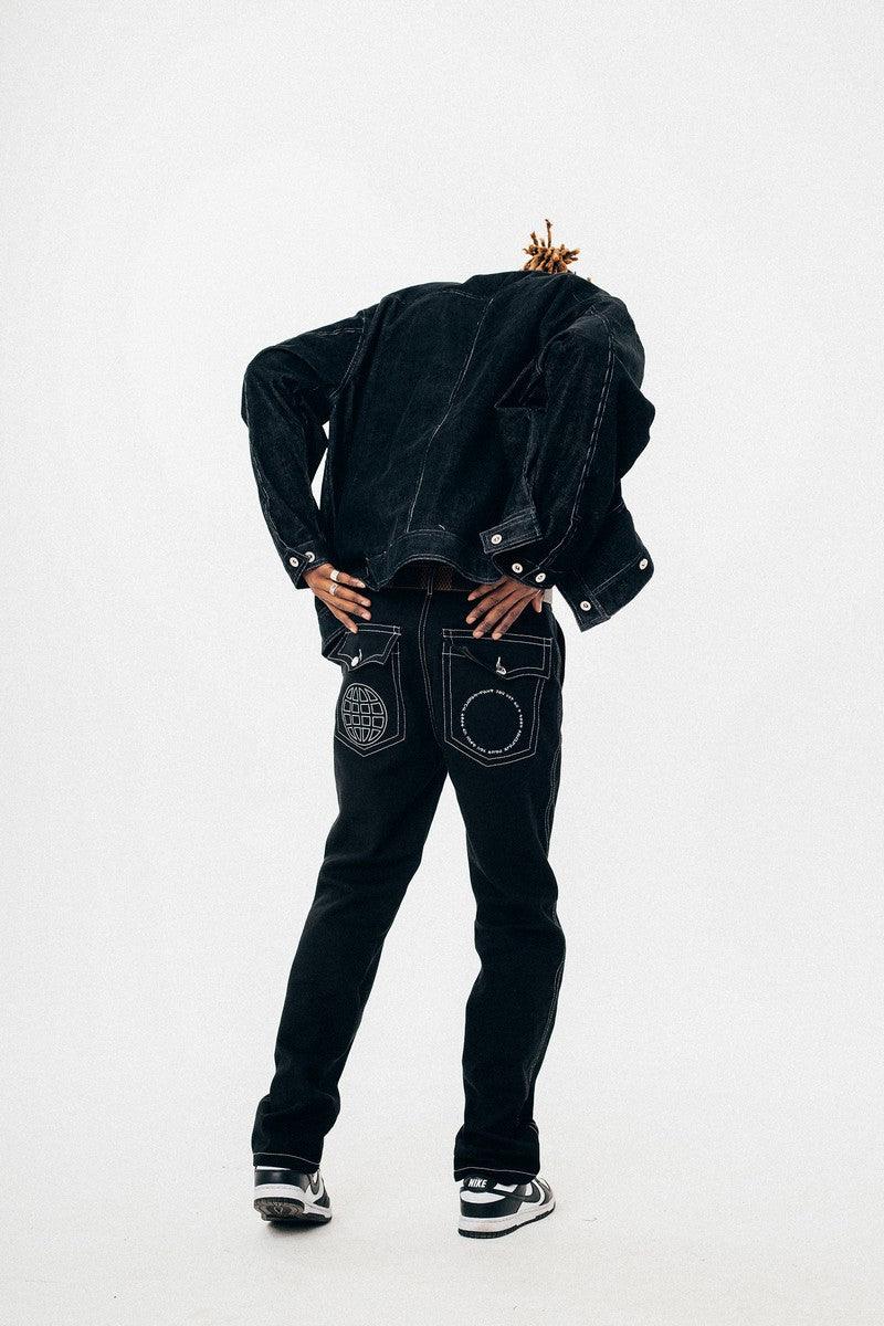 Antidote Embroidered Logo Loose Trousers