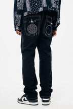 Antidote Embroidered Logo Loose Trousers