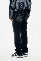 Antidote Embroidered Logo Loose Trousers