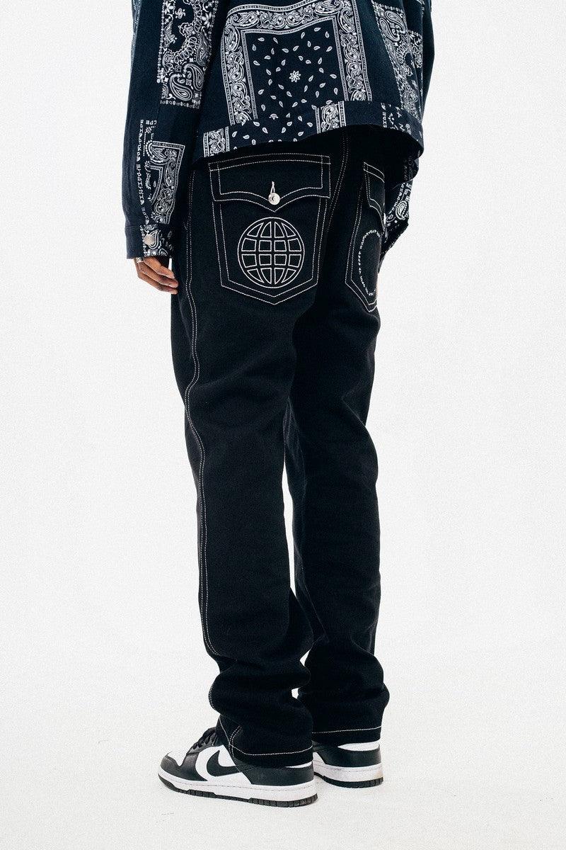 Antidote Embroidered Logo Loose Trousers