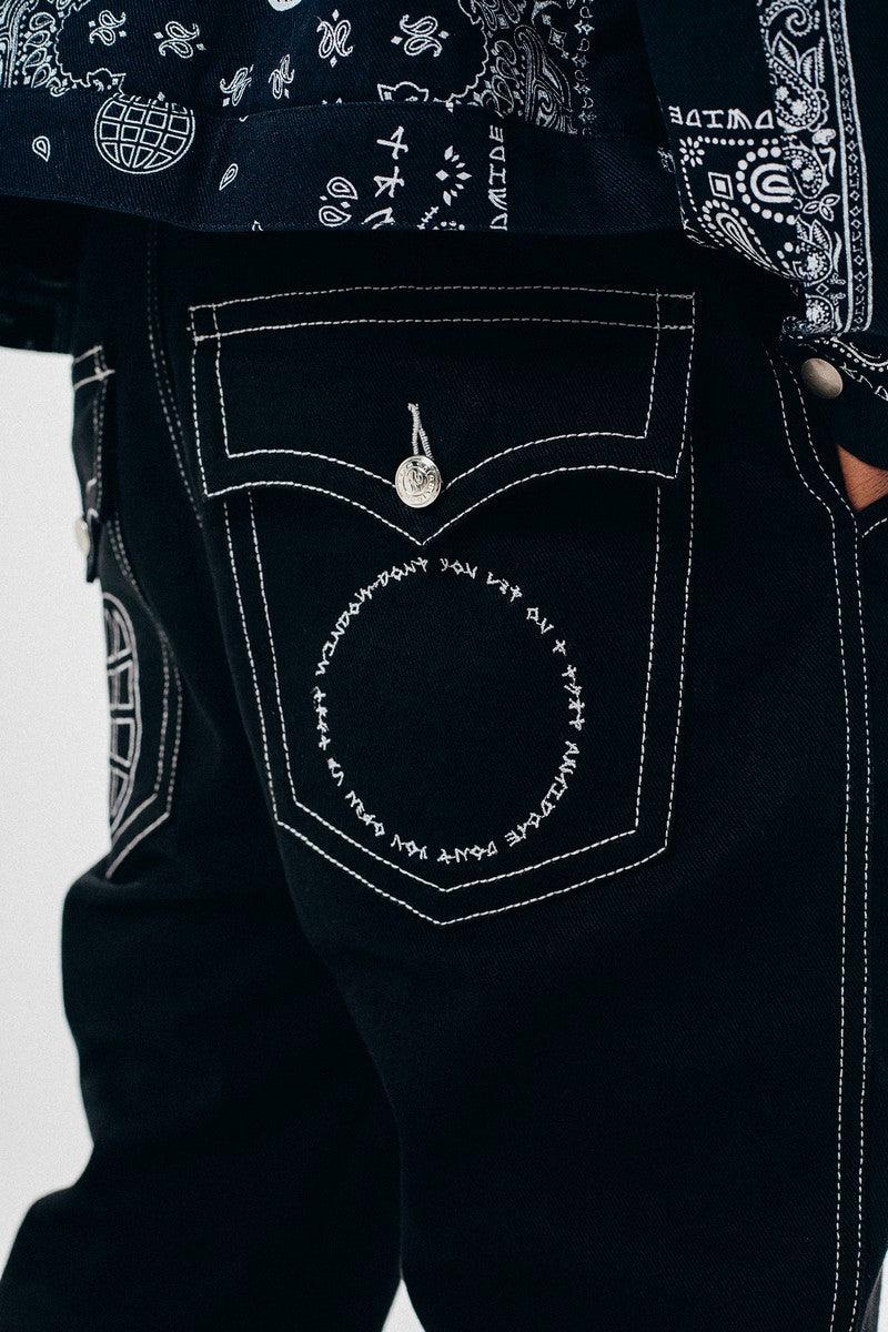 Antidote Embroidered Logo Loose Trousers