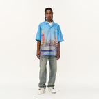 Venice Landscape Pointillism Painting Cuban Shirt