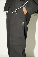 Empty Reference Washed Ripped Suit Trousers