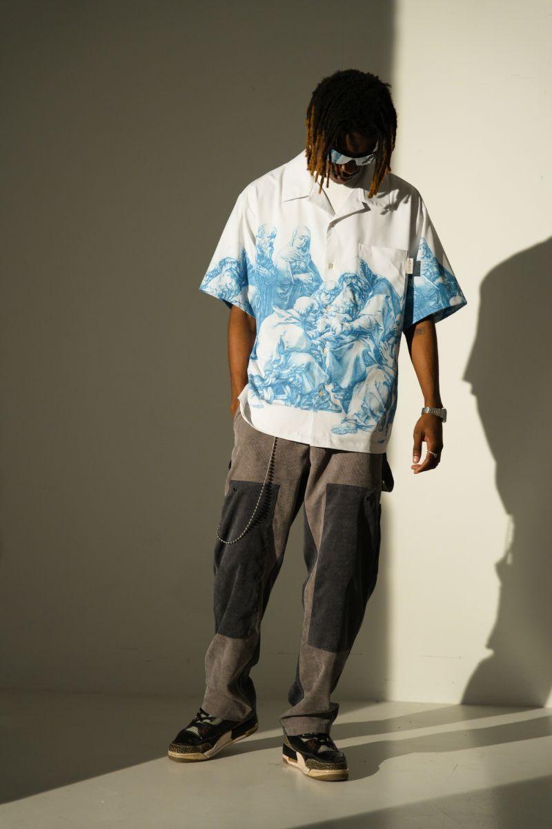 Empty Reference Corduroy Patches Trousers