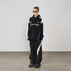 Splicing Logo Jersey Hoodie