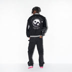 H/C Ying-Yang Embroidered Logo Varsity Jacket