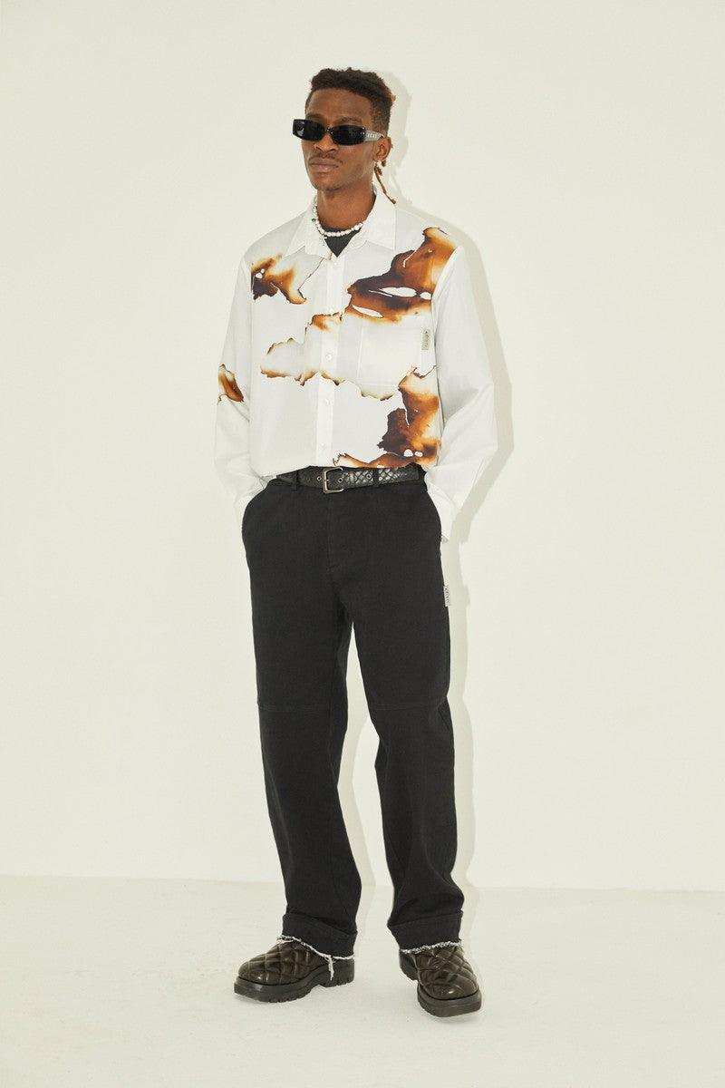 Empty Reference Burning Print L/S Shirt