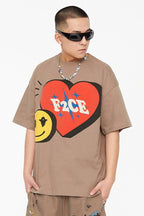 F2CE Foam Print Smiley Logo Tee