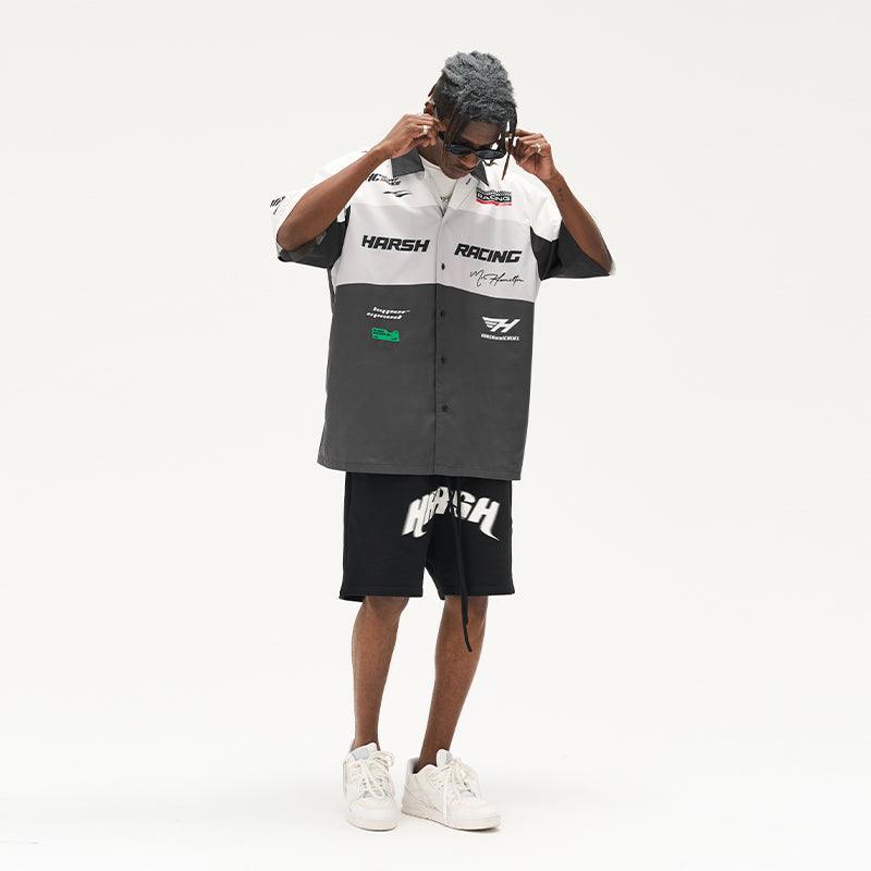 H/C Colorblock Logo Racing Printed Shirt