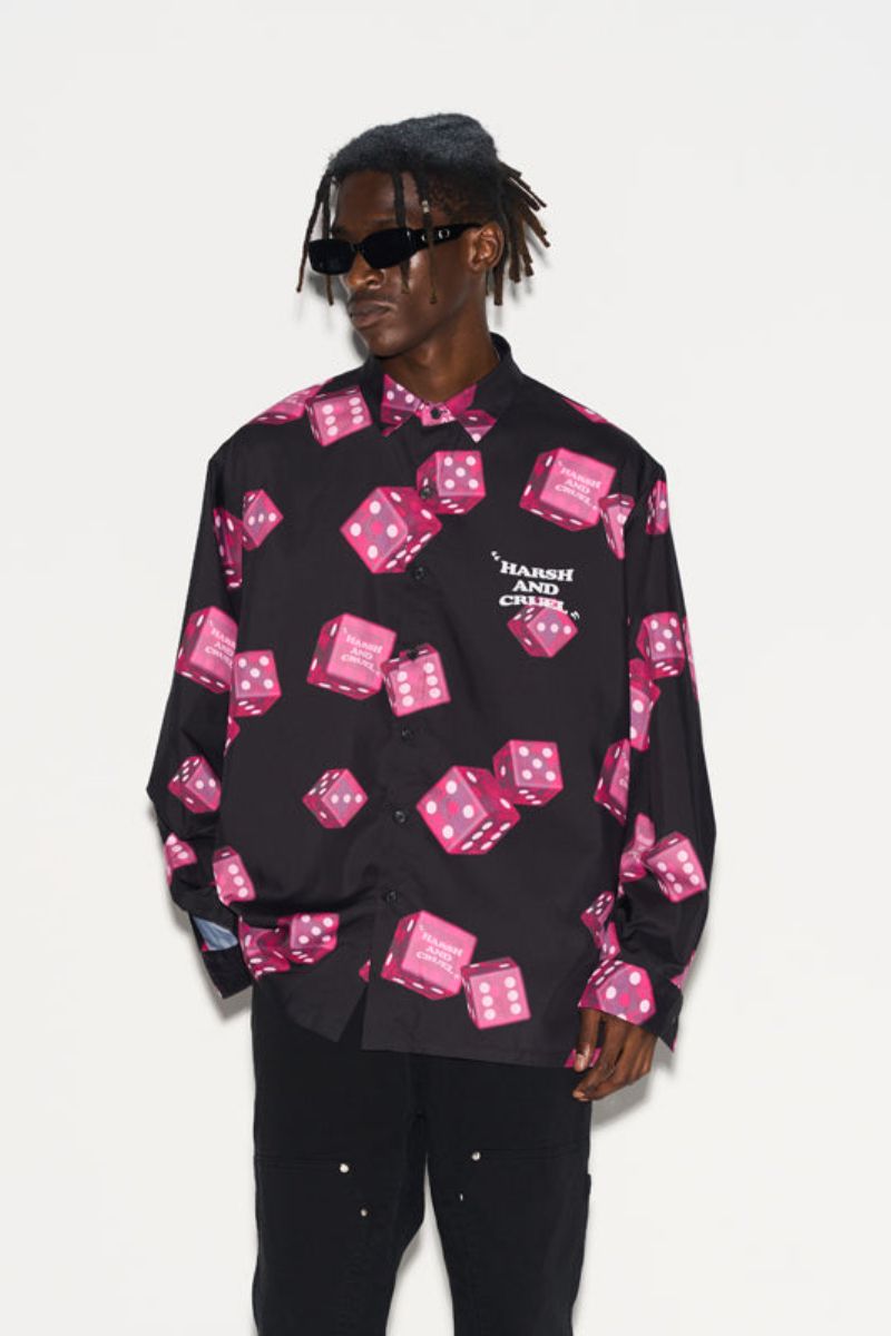 H/C 3D Dice Full Print L/S Shirt
