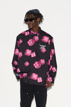 H/C 3D Dice Full Print L/S Shirt