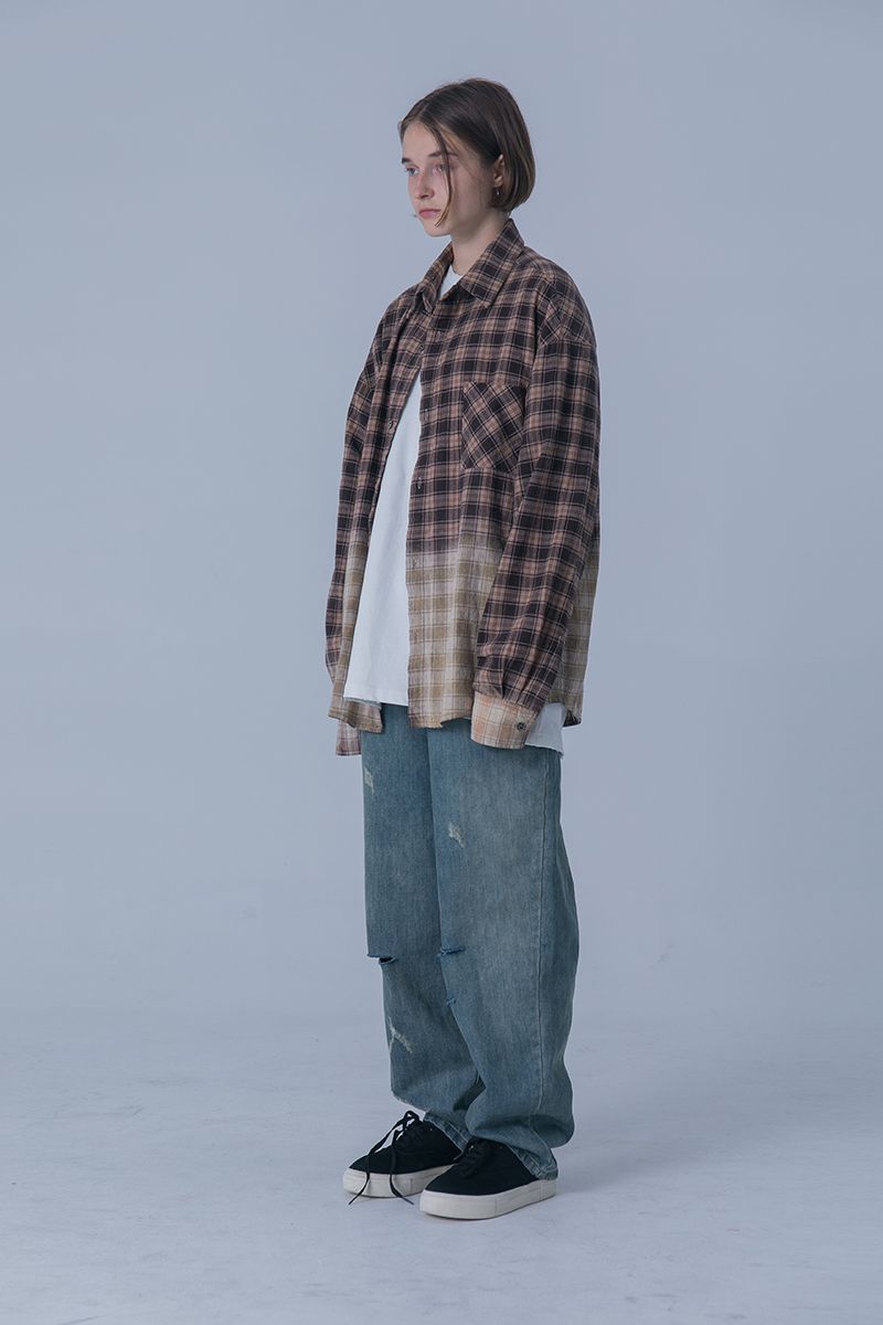 THINGY Gradient Plaid L/S Shirt