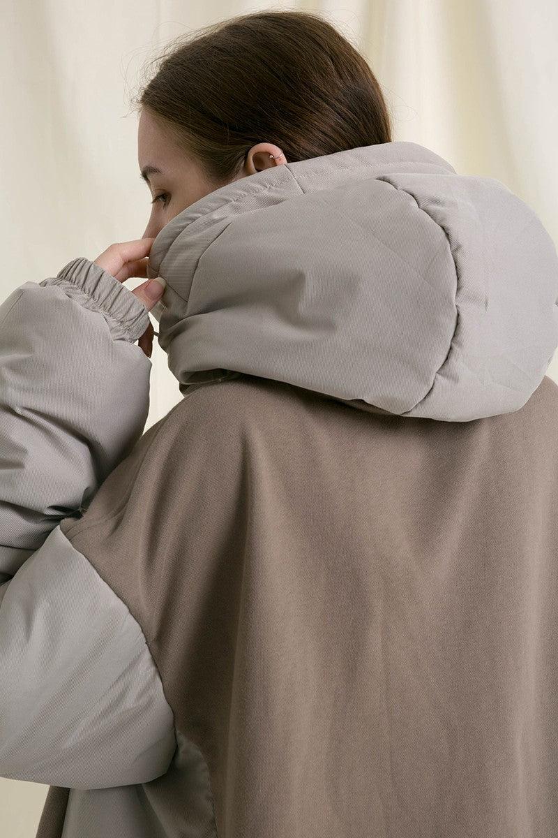 Center of Rotation Retro Stitched Hooded Jacket