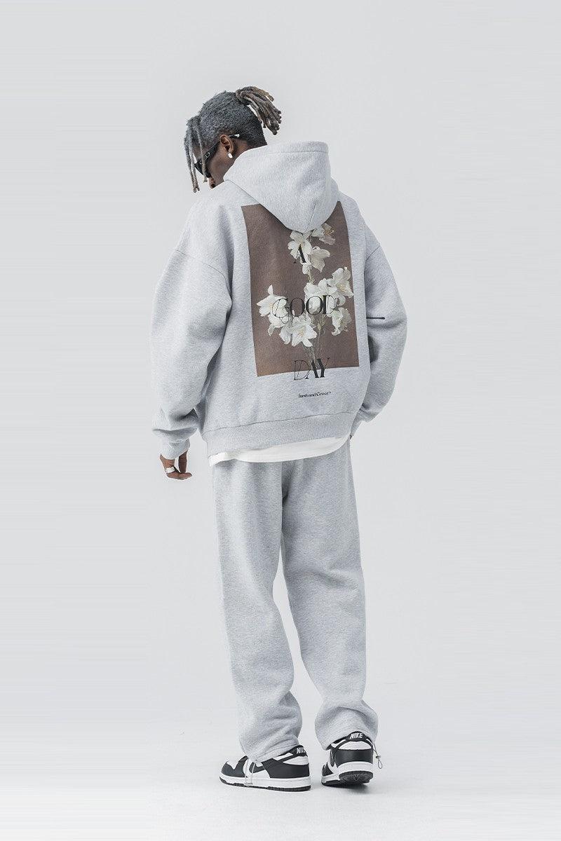 Oil Painting Floral Loose Hoodie