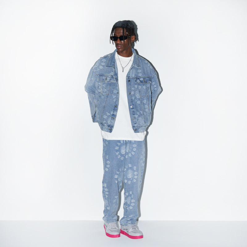 H/C 3D Circles All Over Jeans Jacket