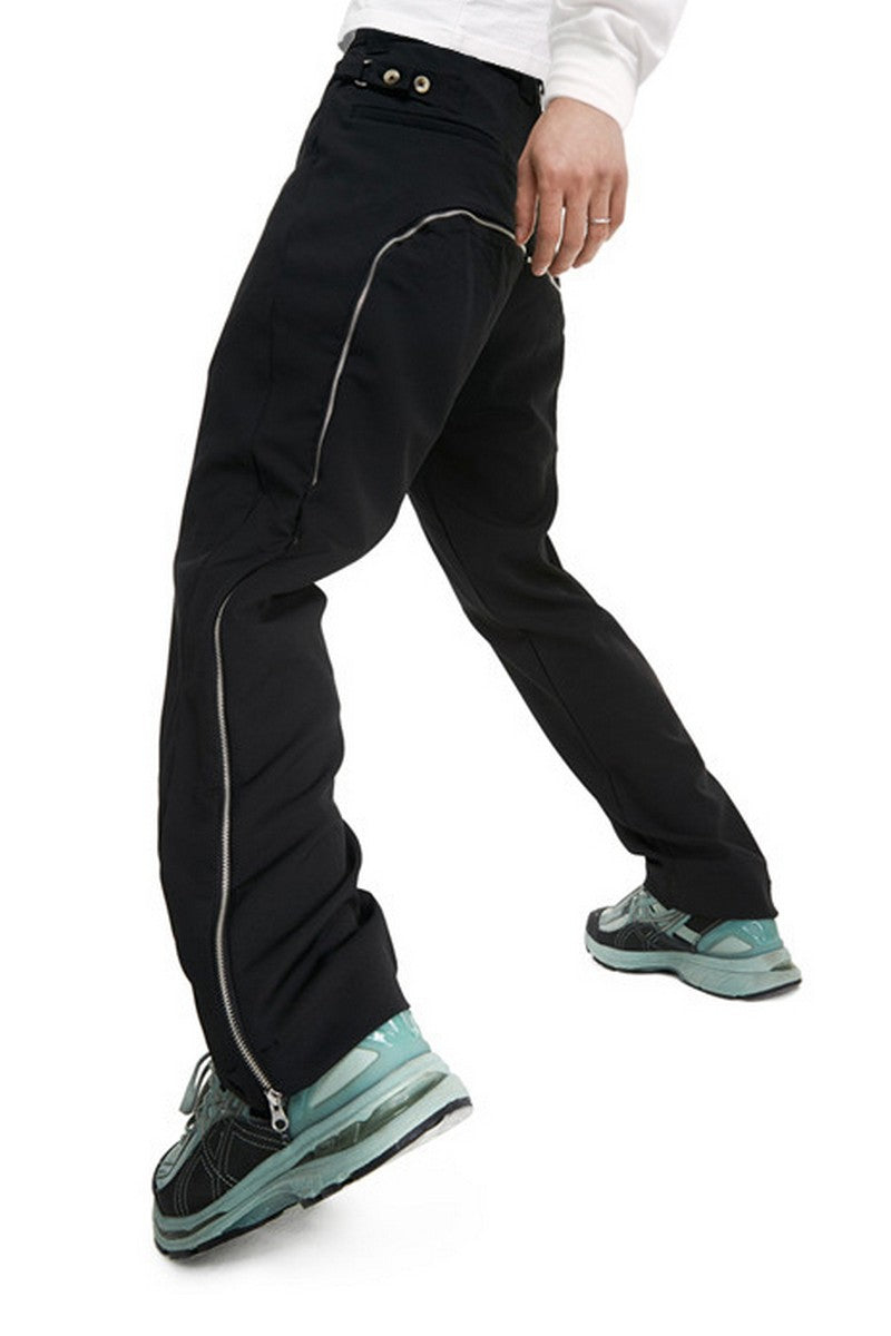 Old Order Zipper Straight Suit Trousers