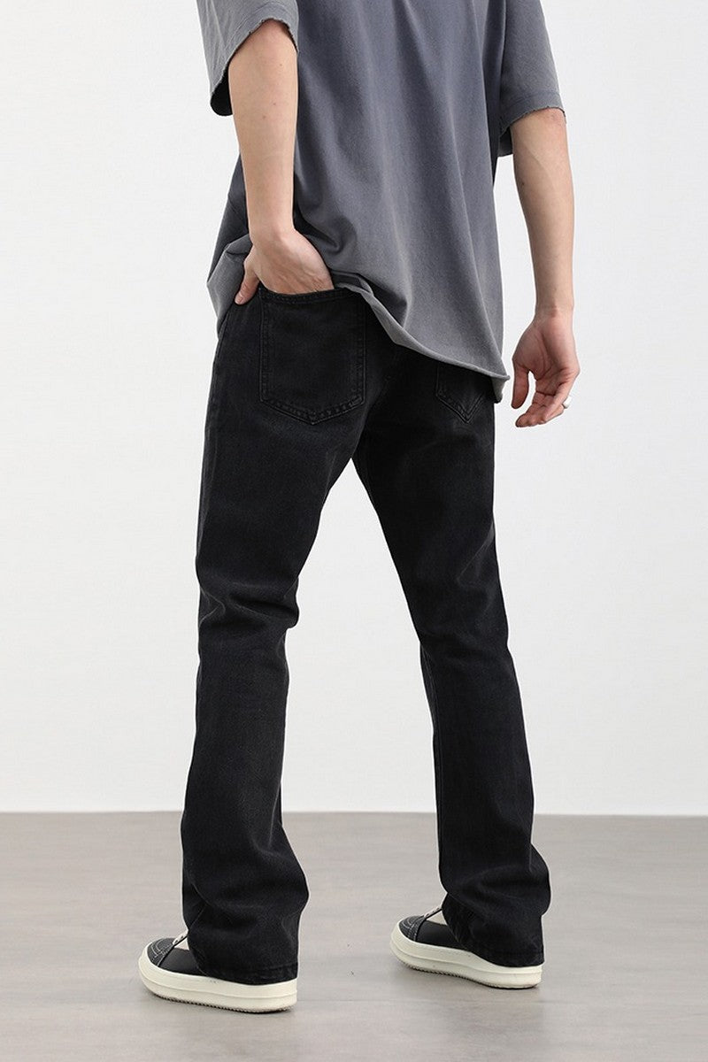Loose Washed Flared Jeans