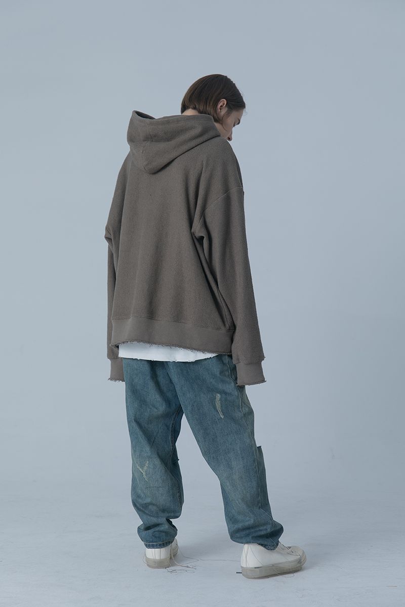 THINGY Army Green Loose Hoodie